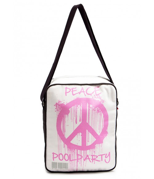 Мужская сумка POOLPARTY Peace с ремнем на плечо